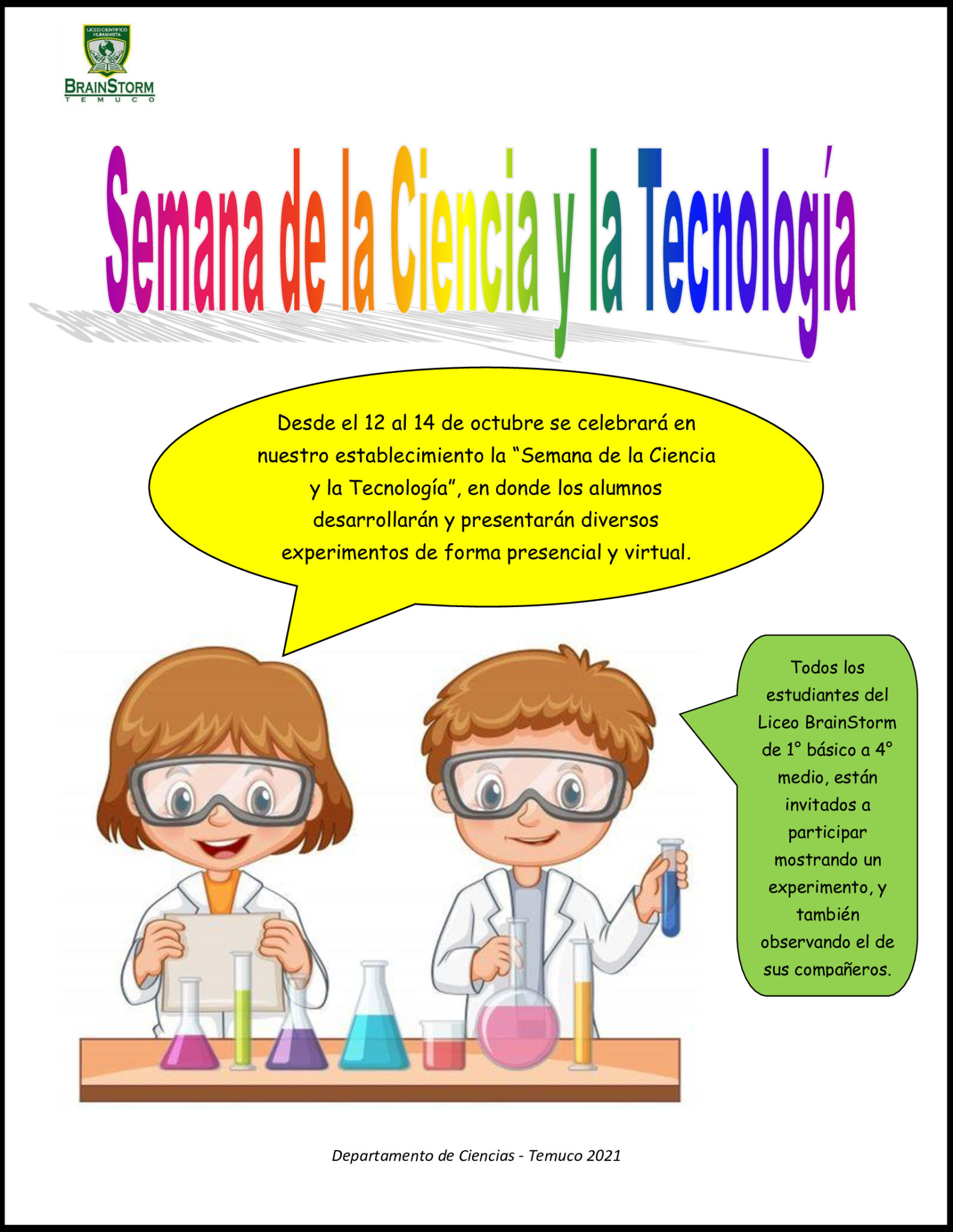 Semana de la Ciencia y Tecnología – Liceo Brainstorm Temuco
